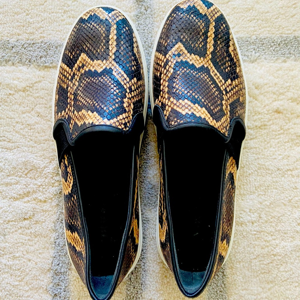 Vince snakeskin loafers